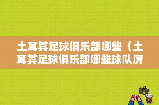 土耳其足球俱乐部哪些（土耳其足球俱乐部哪些球队厉害）
